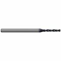 Harvey Tool 2.8mm Drill dia. x 0.7600 in. Carbide HP Drill for Prehardened Steels, 2 Flutes, AlTiN Coated GKT1100-C3